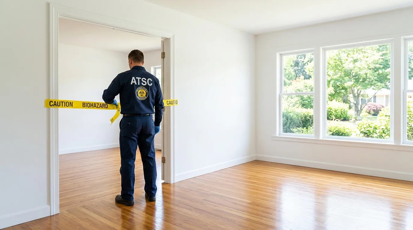 Certified biohazard cleanup crew performing Decomposition Cleanup in Chesterfield